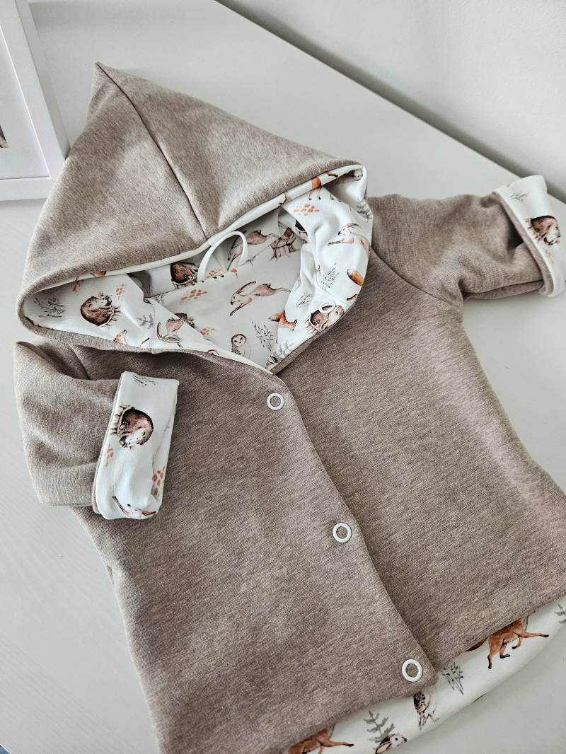 Zipfeljacke Babyjacke Übergangsjacke Neugeborenenjacke Geschenk Zur Geburt von BettisHerzstuecke