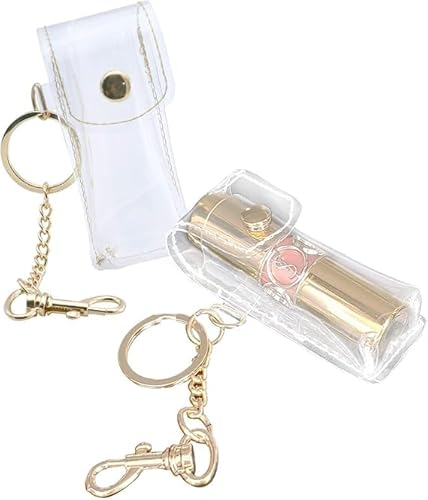Bettli Modischer transparenter Lippenstift-Schlüsselanhänger, Lippenstift-Etui, Lippenbalsam-Halter mit Schlüsselanhänger, tragbar, 1 Stück Bettli Modischer transparenter Lippenstift-Schlüsselanhänger, Lippenstift-Etui, Lippenbalsam-Halter mit Schlüsselanhänger, tragbar, 1 Stück von Bettli