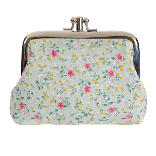 Bettli Niedliche klassische Geldbörse mit Blumenmuster, exquisite Schnalle, Münzgeldbörse, bestickte Geldbörse, Kleingeldtasche, Schmucktasche, Schnalle, Geldbörse (kleine Blumenmuster) von Bettli