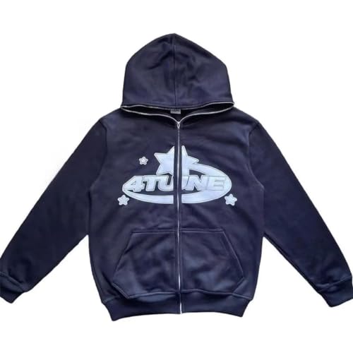 Bettschlange 4TUNE Hoodie, Hip Hop Paare Pullover Sportbekleidung, Oversized Hoodies Tracksuit Y2K für Damen Männer, Streetwear Trainingsanzüge mit Taschen und Buchstaben, Langärmelig von Bettschlange