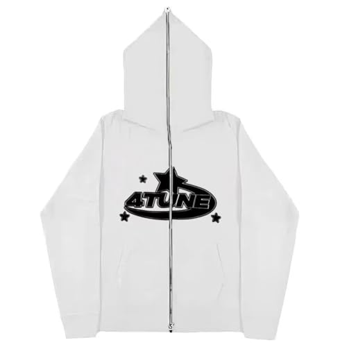 Bettschlange 4TUNE Hoodie, Hip Hop Paare Pullover Sportbekleidung, Oversized Hoodies Tracksuit Y2K für Damen Männer, Streetwear Trainingsanzüge mit Taschen und Buchstaben, Langärmelig von Bettschlange