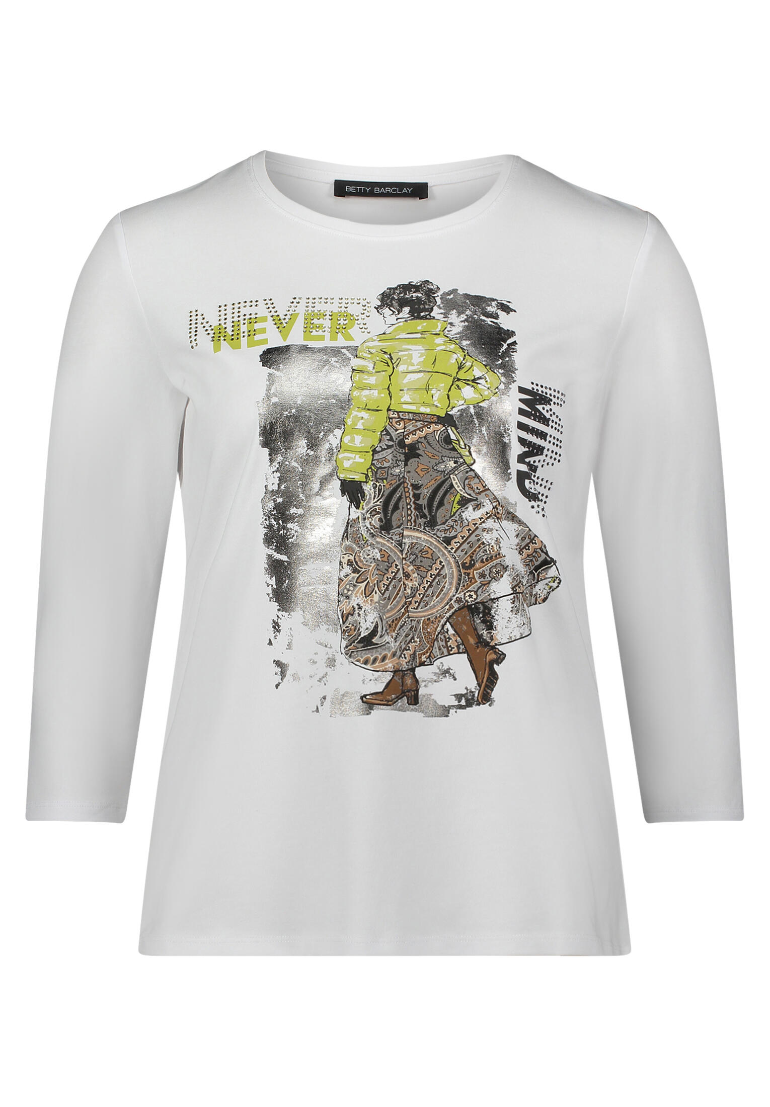 Betty Barclay - Basic Shirt patch white/green - Gr. - 38 von Betty Barclay