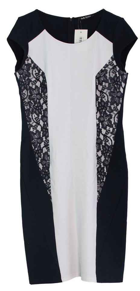 Betty Barclay Bleistiftkleid Kleid navy weiß Spitze Spitze,Gr.42 von Betty Barclay