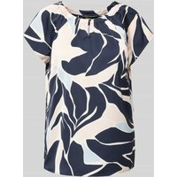 Betty Barclay Bluse mit Allover-Muster in Marine, Größe 36 von Betty Barclay