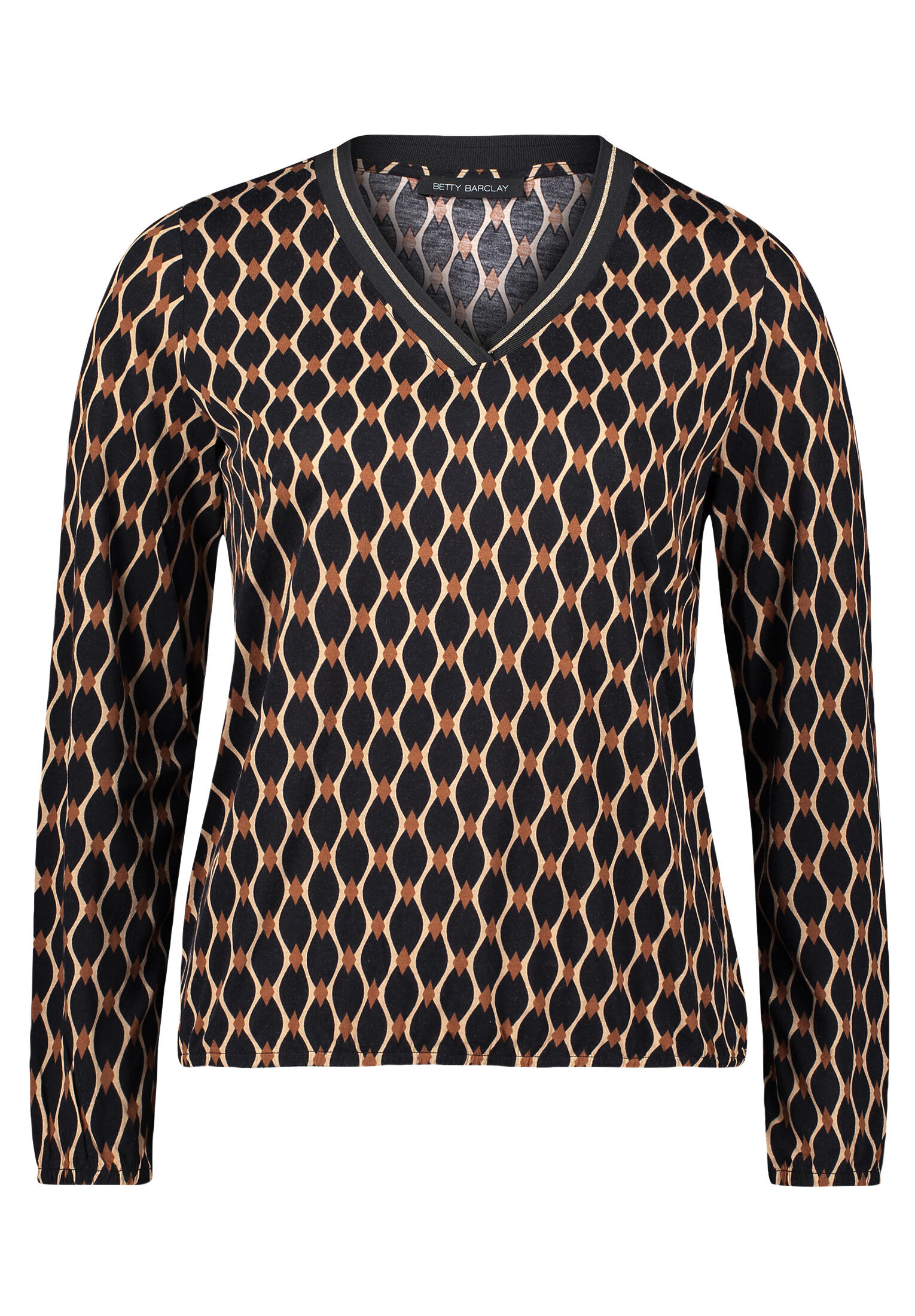 Betty Barclay - Blusenshirt schwarz/beige - Gr. - 36 von Betty Barclay