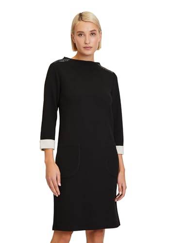 Betty Barclay Damen Shirtkleid mit Reißverschluss Patch Black/Cream,38 von Betty Barclay