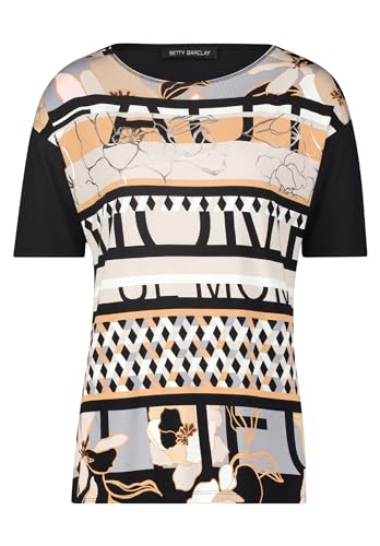Betty Barclay Damen 2850/2106 T-Shirt, Black/Beige, 40 EU von Betty Barclay