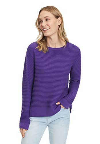 Betty Barclay Damen Basic-Strickpullover mit Rippenstruktur Gentian Violet,38 von Betty Barclay