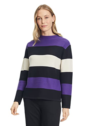 Betty Barclay Damen 5905/1818 Strickpullover Kurz 1/1 Arm, Patch Violet/Black, 44 von Betty Barclay