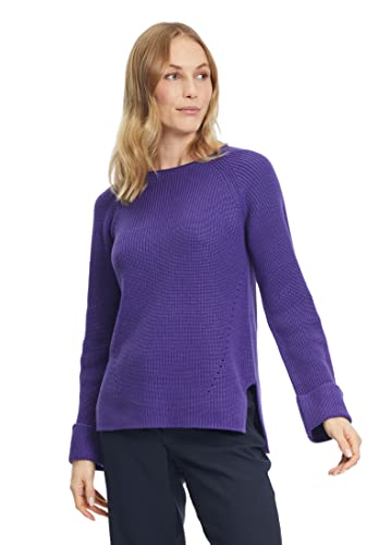 Betty Barclay Damen Grobstrick-Pullover mit Seitenschlitzen Gentian Violet,38 von Betty Barclay