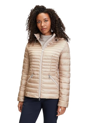 Betty Barclay Damen Steppjacke mit abnehmbarer Kapuze beige,38 von Betty Barclay