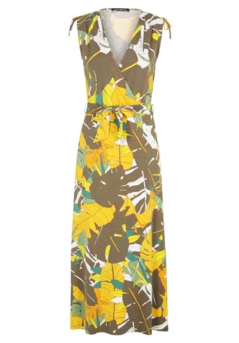 Betty Barclay Damen Jerseykleid ohne Arm Khaki/Yellow,38 von Betty Barclay