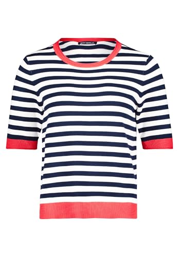 Betty Barclay Damen Basic-Pullover mit Streifen 42, Patch Dark Blue/Red von Betty Barclay