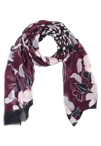 Betty Barclay Damen Basic-Schal mit Blumenprint Purple/Black,ACC von Betty Barclay