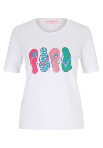 Betty Barclay Damen Basic Shirt mit Aufdruck 40, Patch White/Varicolored von Betty Barclay