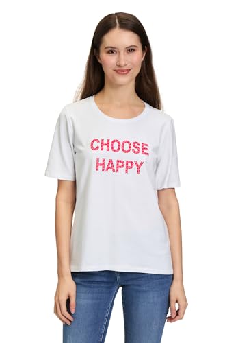 Betty Barclay Damen Basic Shirt mit Aufdruck 42, Patch White/Red von Betty Barclay