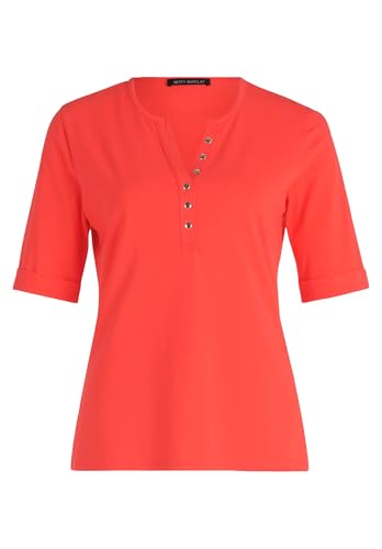 Betty Barclay Damen Basic Shirt mit Knöpfen 38, Poppy Red von Betty Barclay