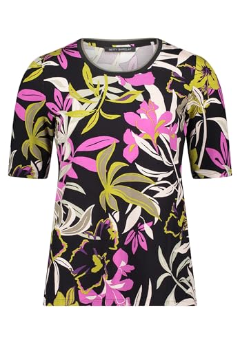 Betty Barclay Damen Basic Shirt mit Print 46, Black/Khaki Betty Barclay Damen Basic Shirt mit Print 46, Black/Khaki von Betty Barclay