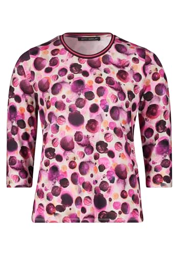 Betty Barclay Damen Basic Shirt mit Print Pink/Beige,38 von Betty Barclay