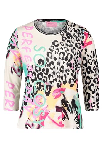 Betty Barclay Damen Basic Shirt mit Print Pink/Green,42 von Betty Barclay