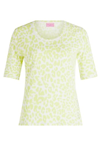 Betty Barclay Damen Basic Shirt mit Rippenstruktur 48, Cream/Green von Betty Barclay