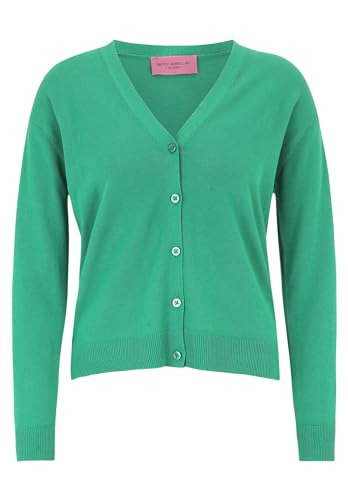 Betty Barclay Damen Basic-Strickjacke mit Knopfleiste Green Grass,38 von Betty Barclay