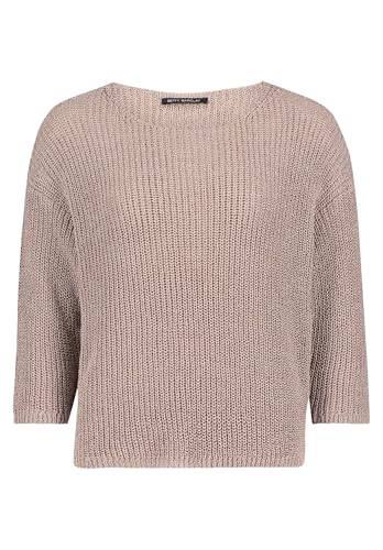 Betty Barclay Damen Basic-Strickpullover mit Rippenstruktur 38, Powder Pearl von Betty Barclay