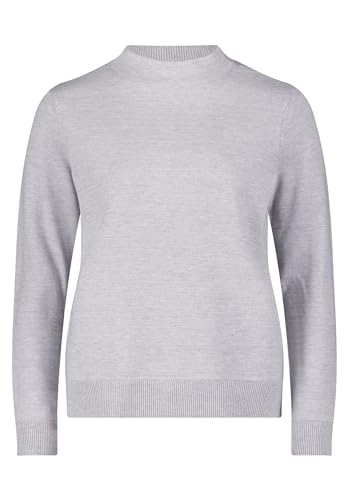 Betty Barclay Damen Basic-Strickpullover mit Stehkragen 40, Grey Melange von Betty Barclay