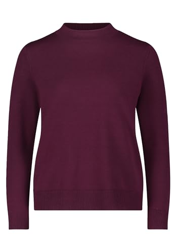 Betty Barclay Damen Basic-Strickpullover mit Stehkragen Dark Aubergine,40 von Betty Barclay