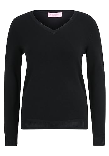 Betty Barclay Damen Basic-Strickpullover mit V-Ausschnitt Schwarz,40 von Betty Barclay