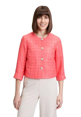 Betty Barclay Damen Blazer-Jacke mit Fransen 44, Hot Coral von Betty Barclay
