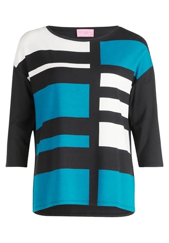 Betty Barclay Damen Blusenshirt mit U-Boot-Ausschnitt 42, Black/Petrol Betty Barclay Damen Blusenshirt mit U-Boot-Ausschnitt 42, Black/Petrol von Betty Barclay