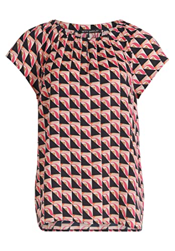 Betty Barclay Damen Casual-Bluse mit Muster Pink/Dark Blue,36 von Betty Barclay