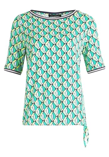 Betty Barclay Damen Casual-Shirt mit Tunnelzug Green/Blue,48 von Betty Barclay