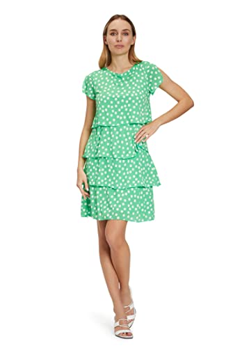 Betty Barclay Damen Elena Kleid, Green/White, 38 von Betty Barclay