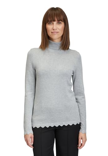 Betty Barclay Damen Feinstrickpullover mit Wellenstruktur Grey Melange,42 von Betty Barclay