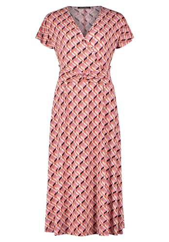 Betty Barclay Damen Jerseykleid mit Blumenprint Red/Beige,40 von Betty Barclay