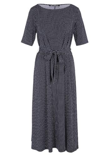 Betty Barclay Damen Jerseykleid mit Raffung Dunkelblau/Weiß,38 von Betty Barclay