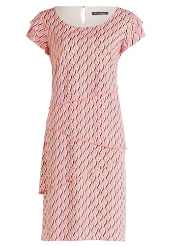 Betty Barclay Damen Jerseykleid mit Stufen Rose/Cream,48 von Betty Barclay