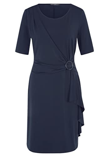 Betty Barclay Damen Jerseykleid mit Volant dunkelblau,44 von Betty Barclay