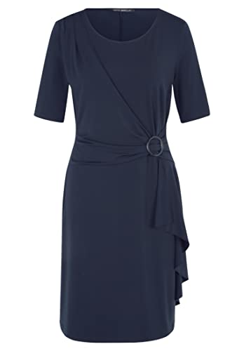 Betty Barclay Damen Jerseykleid mit Volant dunkelblau,46 von Betty Barclay