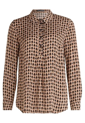 Betty Barclay Damen Longbluse Langarm Beige/Schwarz,46 von Betty Barclay