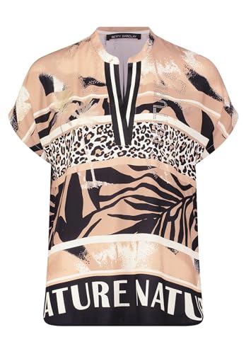 Betty Barclay Damen Longbluse mit Stehkragen 36, Beige/Schwarz Betty Barclay Damen Longbluse mit Stehkragen 36, Beige/Schwarz von Betty Barclay
