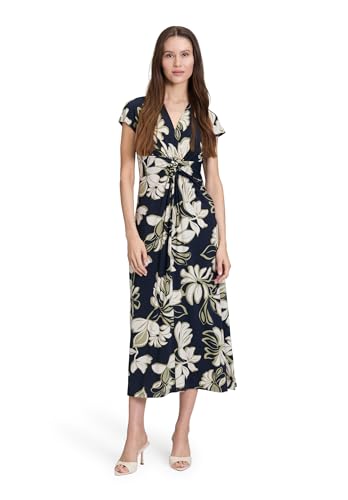 Betty Barclay Damen Midikleid mit Raffung 38, Dark Blue/Green Betty Barclay Damen Midikleid mit Raffung 38, Dark Blue/Green von Betty Barclay