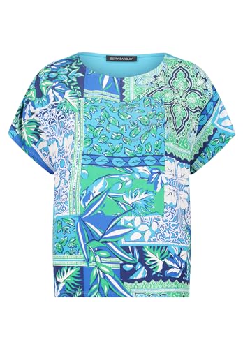 Betty Barclay Damen Oversize-Shirt mit Aufdruck Blau/Grün,44 von Betty Barclay