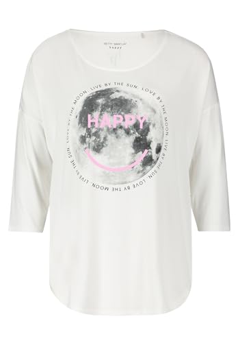 Betty Barclay Damen Oversize-Shirt mit V-Ausschnitt White/Grey,XL von Betty Barclay