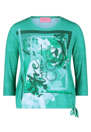 Betty Barclay Damen Printshirt mit Tunnelzug Green/Petrol,46 von Betty Barclay