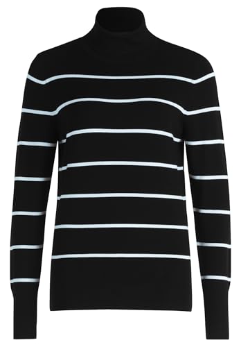 Betty Barclay Damen Rollkragenpullover Langarm Patch Black/Cream,42 von Betty Barclay