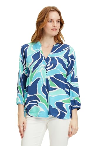 Betty Barclay Damen Schlupfbluse mit 3/4 Arm Blau/Grün,46 von Betty Barclay