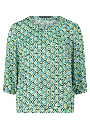 Betty Barclay Damen Schlupfbluse mit Muster Green/Blue,46 von Betty Barclay